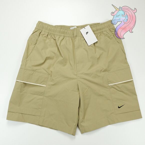 Nike Mens Essentials Woven Utility Shorts Knee Length Khaki DM6690 250 Medium M - Picture 1 of 16